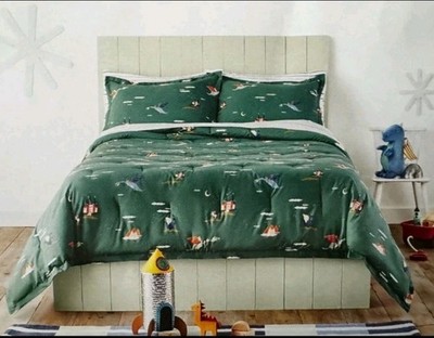 3 pc Pillowfort Dragon Full Comforter and Shams Set NIP