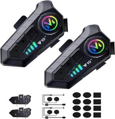 Motorcycle Helmet Bluetooth Intercom IP65 Noise Cancelling