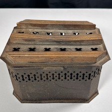 Antique Tin Foot Warmer Carriage Bed Stove Primitive Rustic Décor