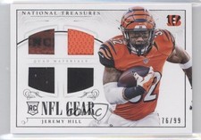2014 National Treasures Rookie NFL Gear Materials Quad 76/99 Jeremy Hill 0a6