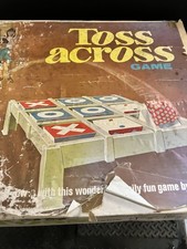 Vintage Toss Across Game IDEAL 1969 with box and bags Box Is In Rough Condition