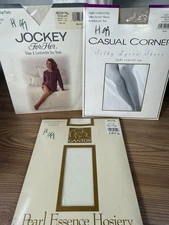 Vintage Pantyhose Lot Of 3 New Old Stock Mixed Brands Med Large