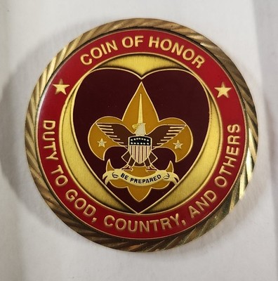 Boy Scouts BSA Troop 1257 Oak Hill, VA Challenge Coin of Honor Eagle w/US Map