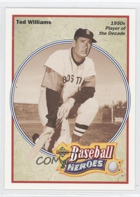 1992 Upper Deck Baseball Heroes 1950s Player of the Decade Ted Williams HOF m5x