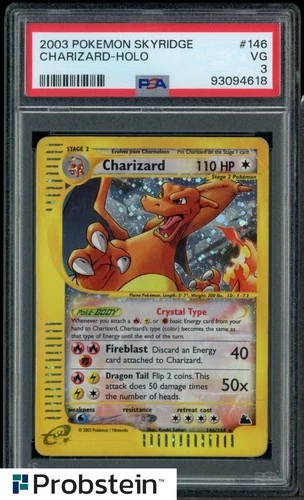 2003 Pokemon Skyridge #146 Charizard Holo Rare PSA 3 VG