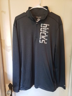 Champion Oregon Ducks Men's Quarter Zip Pullover Dark Gray/Silver Size XL