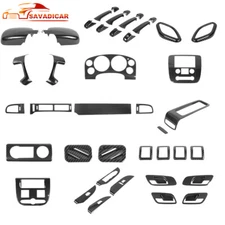 Carbon Fiber Center Console Accessorie Kit Cover Trims For Silverado GMC 2007-13