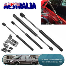 2x Bonnet + 2x Tailgate Gas Struts Supports For Nissan Frontier Navara 2004-2018