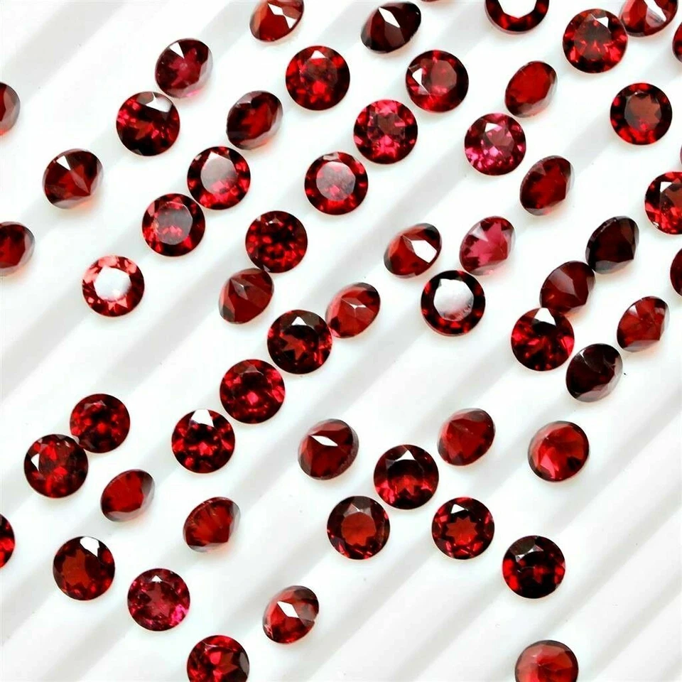 Wholesale Lot 5mm Round Cut Natural Mozambique Garnet Loose Calibrated Gemstone - Image 2 of 4