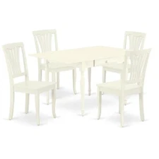 Dining Room Set Linen White, MZAV5-LWH-W
