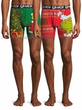 Dr Seuss The Grinch Mens Boxer Briefs Underwear Size Small 28-30 S Christmas NWT