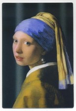 Girl with a Pearl Earring by Jan Vermeer  New 3-D Lenticular 3D Postcard