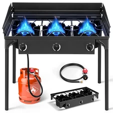 Portable Propane 225,000-BTU 2 Burner Gas Cooker Outdoor Camping Stove Grill