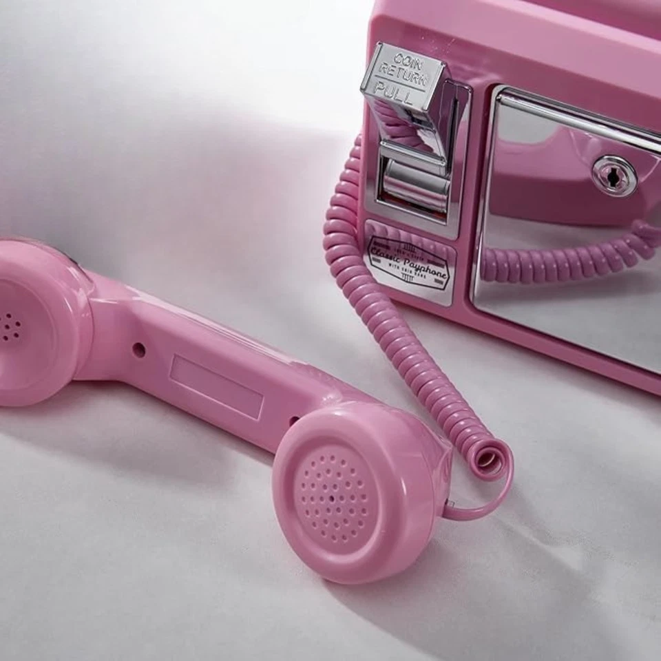 Vintage Wedding Audio Guestbook Recorder Payphone Guest Book Phone Wedding PINK - Image 3 of 4