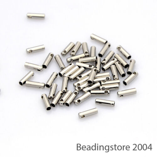 50 Stck. 304 Edelstahl Rohrkordelenden Enden Crimpspitzen Terminatoren 1,5 mm innen - Bild 2 von 2