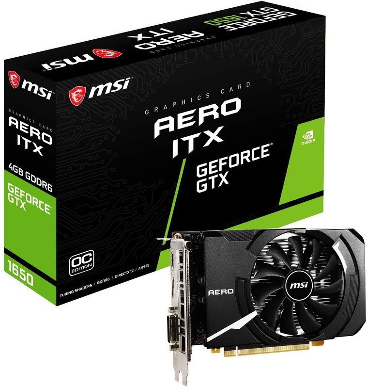 MSI GeForce GTX 1650 D6 AERO ITX J OC Graphics Board VD7557