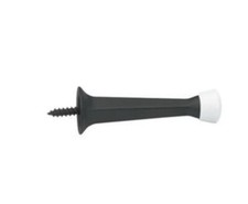 3" Solid Heavy Duty Door Stop Flat Black