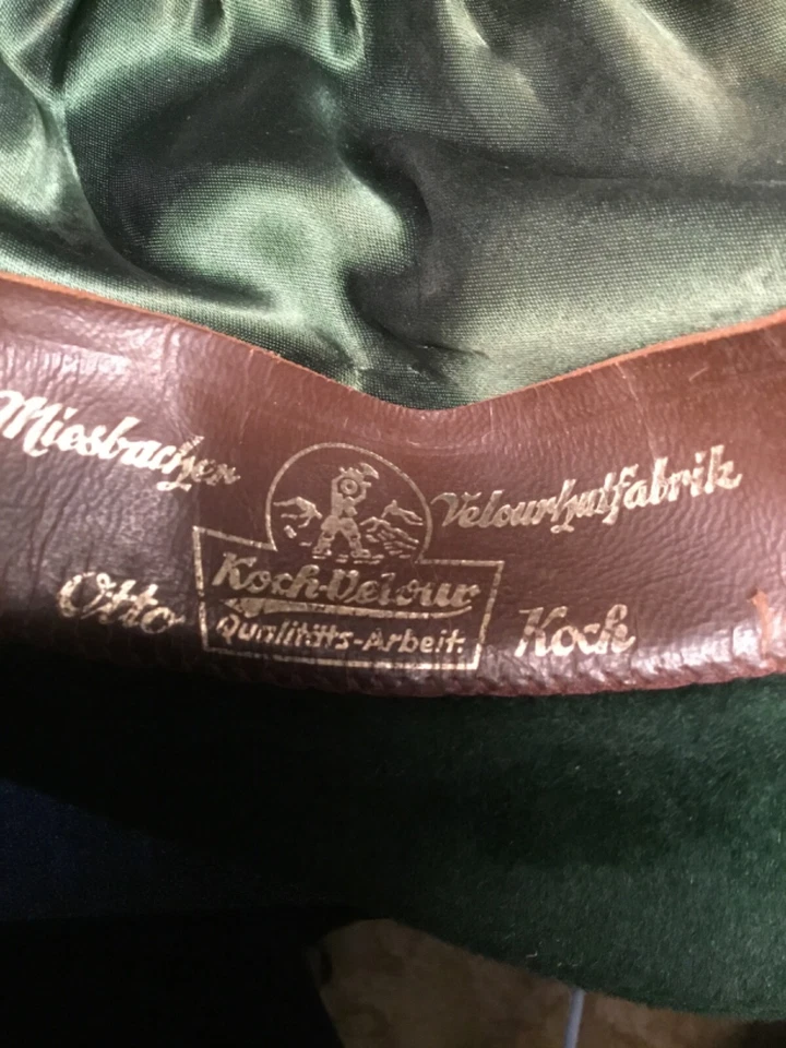 Fedora alemana vintage, Fritz Uuffenegg? Rutmacherm eifter Murnau Koch-velour Foto 3 de 4