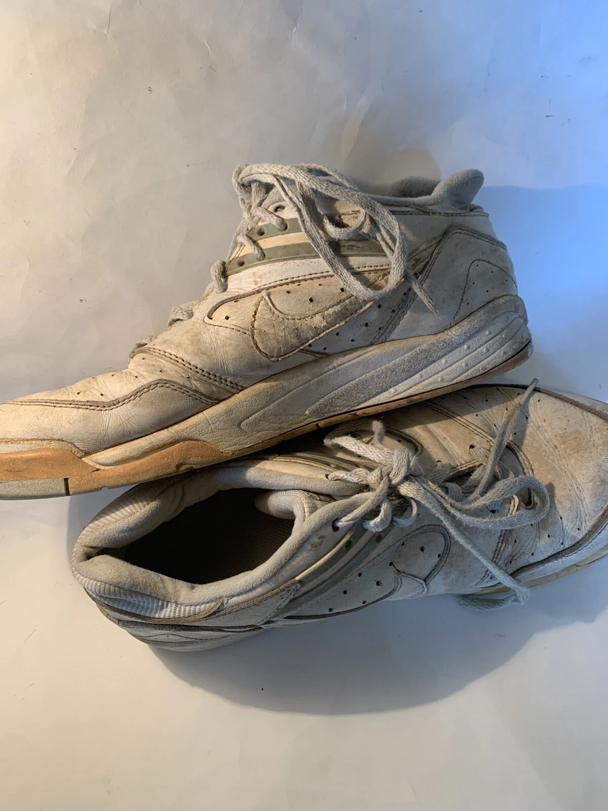 Baskets de tennis vintage Nike Supreme Court 12,5 Agassi * affichage uniquement * blanc d'origine