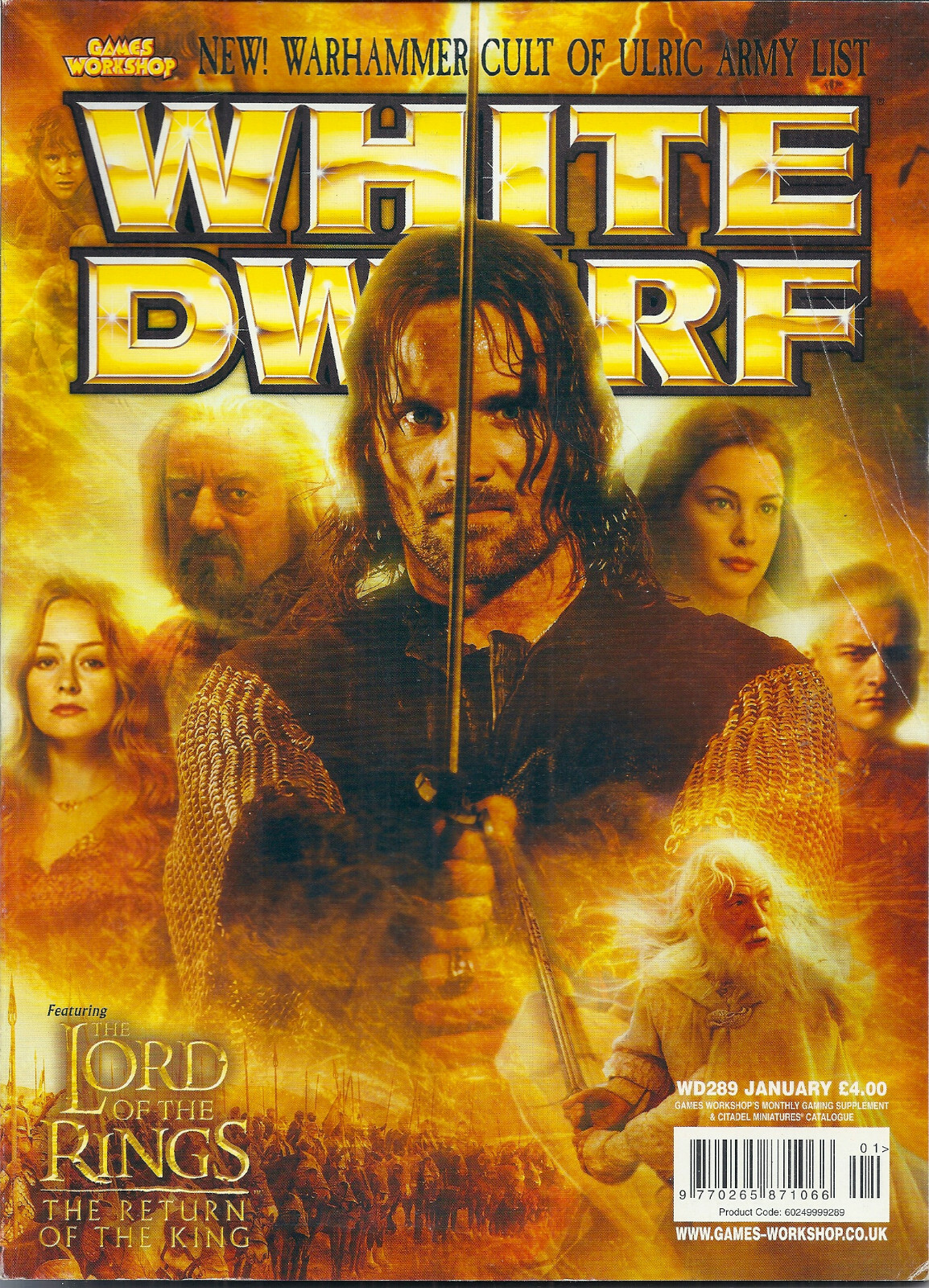 White Dwarf 289 January 2004 Games Workshop Warhammer Magazine WD289 LOTR ROTK