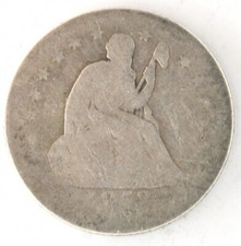 1853 O Arrows & Rays Seated Liberty Quarter Dollar Us Silver Coin New Orleans 