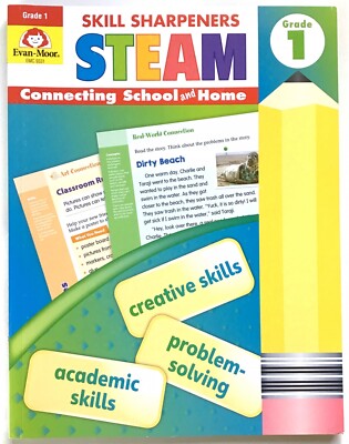 Skill Sharpeners: STEAM, Grade 1; Science , Technology, Engineering, Art, Math 