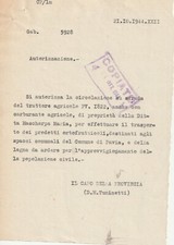 Z004-PAVIA '44 AUTORIZZAZIONE CIRCOLARE CON TRATTORE X TRASPORTO ORTOFRUTTICOLI