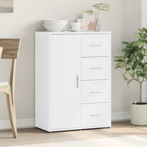 Aparador de madera de 1 puerta armario de almacenamiento para el hogar con unidad de 4 cajones - Imagen 2 de 29