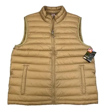 Ozark Trail Puffer Vest Mens Medium Sand Tan Outerwear Golf Hiking Outdoor NWT