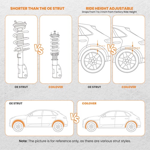 Performance Adjustable Coilovers For Honda Accord MK5 Coupe CD 2.2 i ES Acura CL - Picture 7 of 12