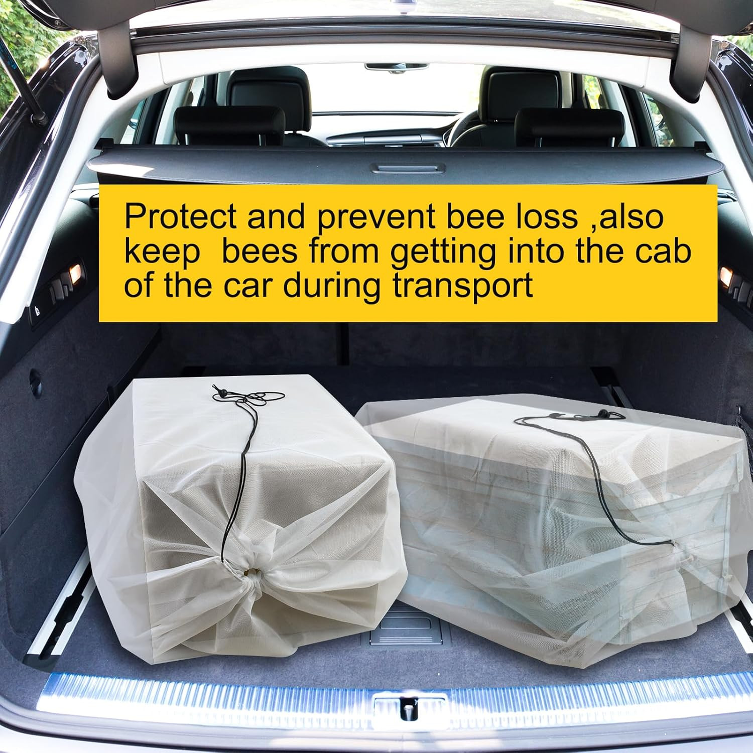 2 Pack Beehive Mesh Transport Bag, 35 X 37 Inch Beekeeping Nuc Box Net Bag