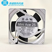 SANYO 109S091 9025 100V 8W/7W 0.1A/0.09A Aluminum Frame AC Cooling Fan