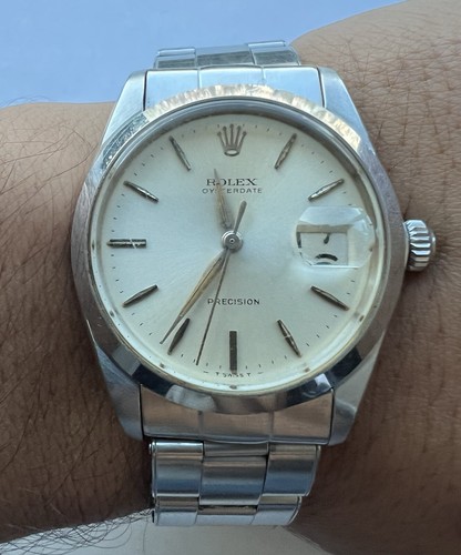 Rolex Vintage 1964 Oysterdate Precision 6694 Manual Cream Dial Watch OC#369