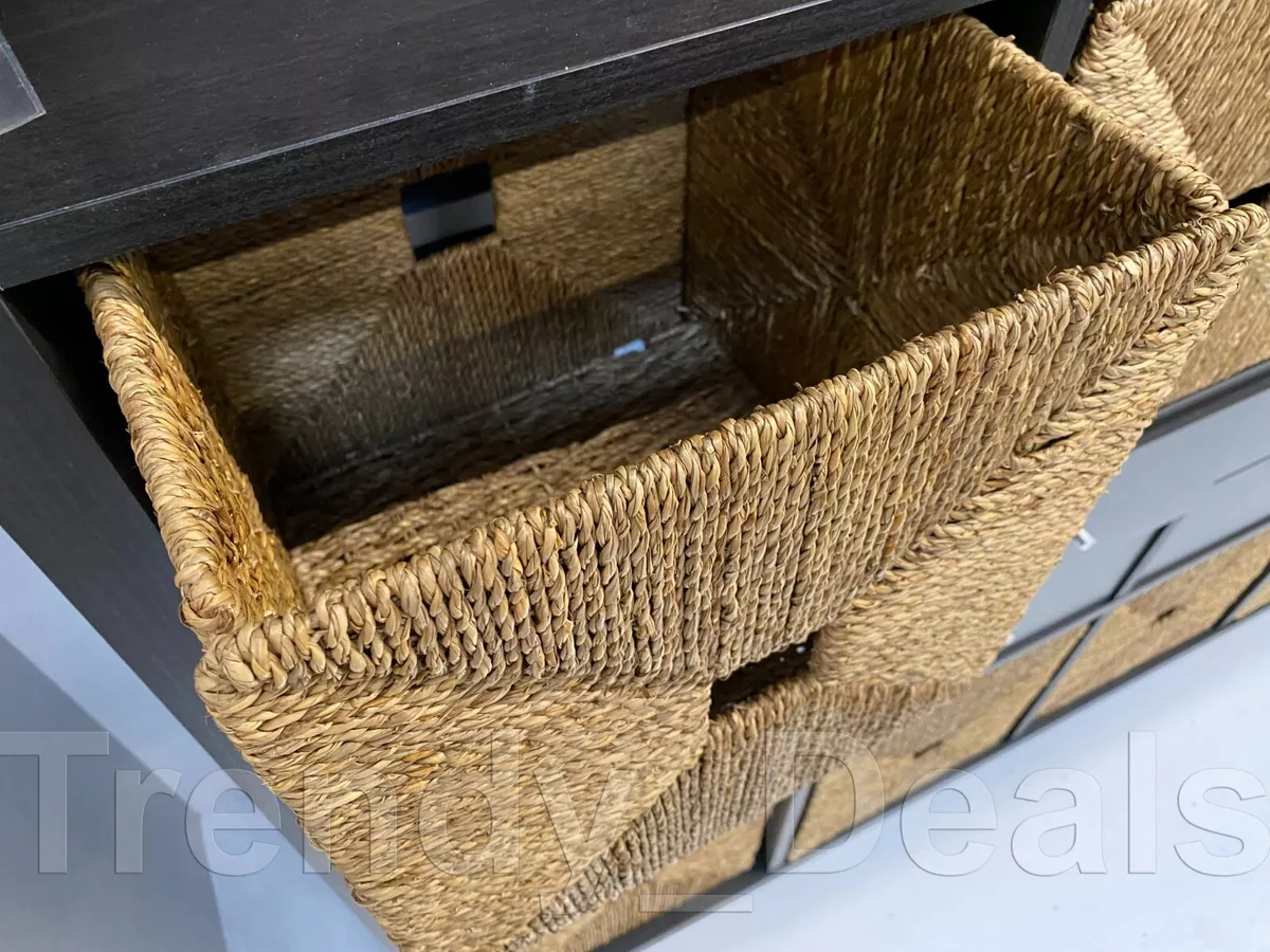 SET of 2 Ikea KNIPSA Basket Decorative Box Seagrass12 x13x12