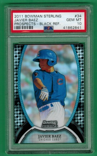 Javier Baez [Prospects Black Refractor] #34 2011 Bowman Sterling card