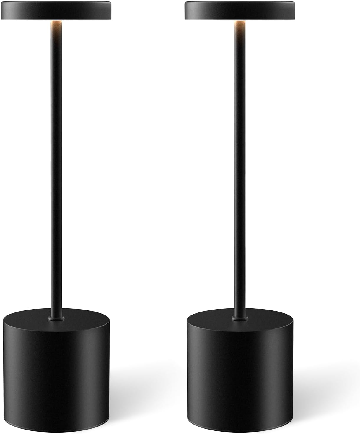 Set of 2 Cordless Rechargeable 5000mAh Outdoor Table Lamps Battery Powered