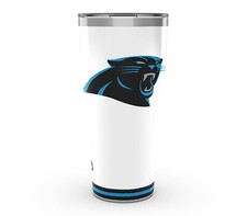 CAROLINA PANTHERS, 30oz STAINLESS STEEL TUMBLER FROM TERVIS W/ LID INCLUDED