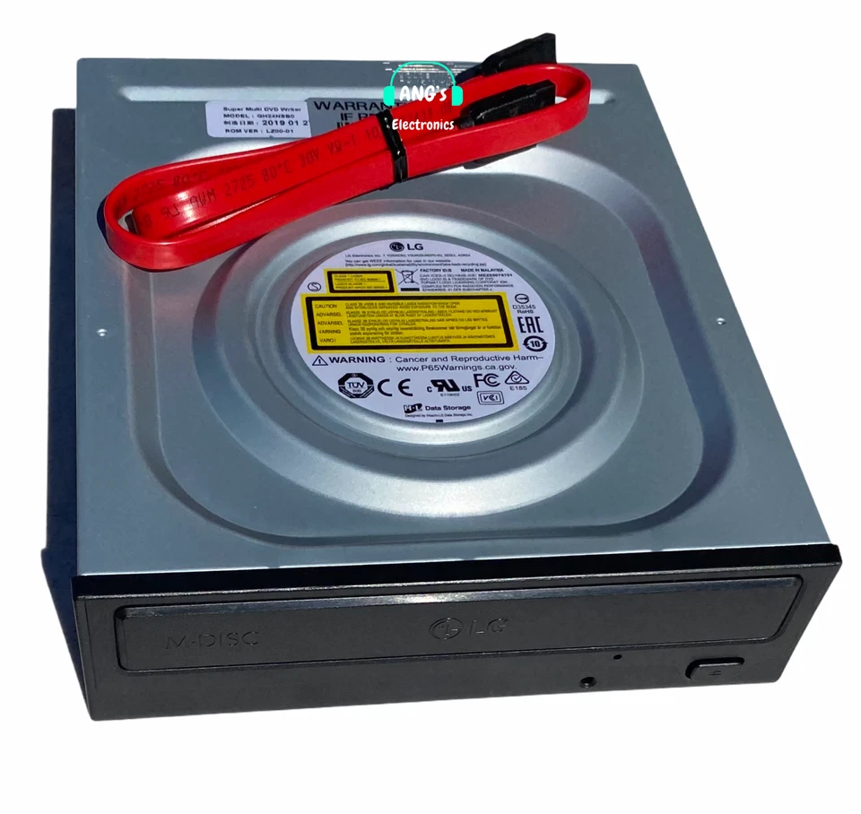 LG Internal SATA 24x DVD CD +/-R RW DL Disc Burner Re-Writer Drive w/Sata Cable. - Image 3 of 4
