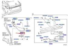 LEXUS RX MK5 BUMPER BRACKET UPPER REAR LEFT 5256348040 NEW GENUINE