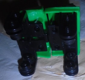 Knex Roller Coaster Car Green Micro K'nex Vertical Vengeance Logo w/Fins CLEAN!