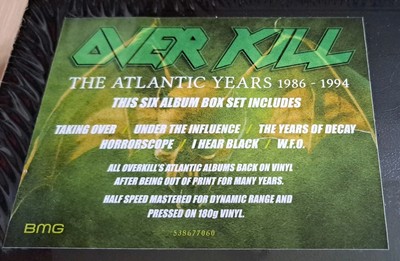 Overkill The Atlantic Years 1986-1994 Vinyl Box Remastered BMG Release 