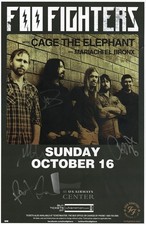 Foo Fighters 2011 tour signed x5 w/ JSA Taylor Hawkins autographed GIG Poster