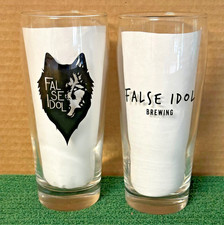 FALSE IDOL Brewing Craft Beer Pint Glass ~ Tall IPA Pint Glass ~ North Texas