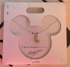 2025 Disney Parks Mickey Mouse Ear Hat Gold Tone Necklace New