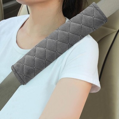 Amooca Soft Car Seatbelt Backpack Cover 2 Piece Dark Gray