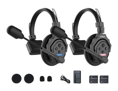 SYNCO XTalk X2 2.4GHz Wireless Headset with Microphone Intercom System