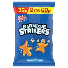 10 Packets Golden Wonder Barbecue Strikers Barbecue Flavour 22g