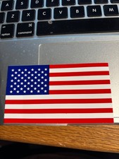 AMERICAN FLAG STICKER Adhesive Vinyl MADE IN USA REAL RATIO 3.75x2