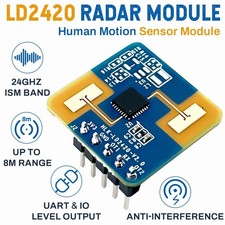 LD2420 Radar Module, 24 GHz Human Motion Sensor   UART GPIO Interface, Low Power