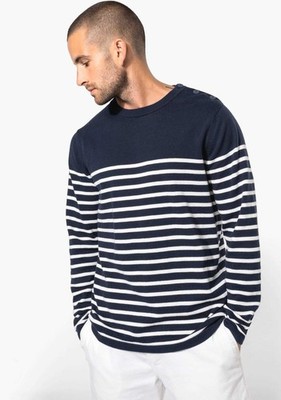 Herrenpullover im Marine-Stil | Kariban | K989